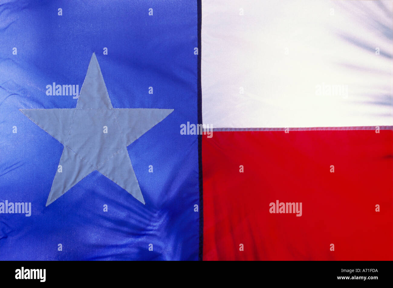 Nahaufnahme Von Der Texas State Flag Anzeige Rot Weiss Und Blau Und Ein Lrage Weisser Stern Stockfotografie Alamy
