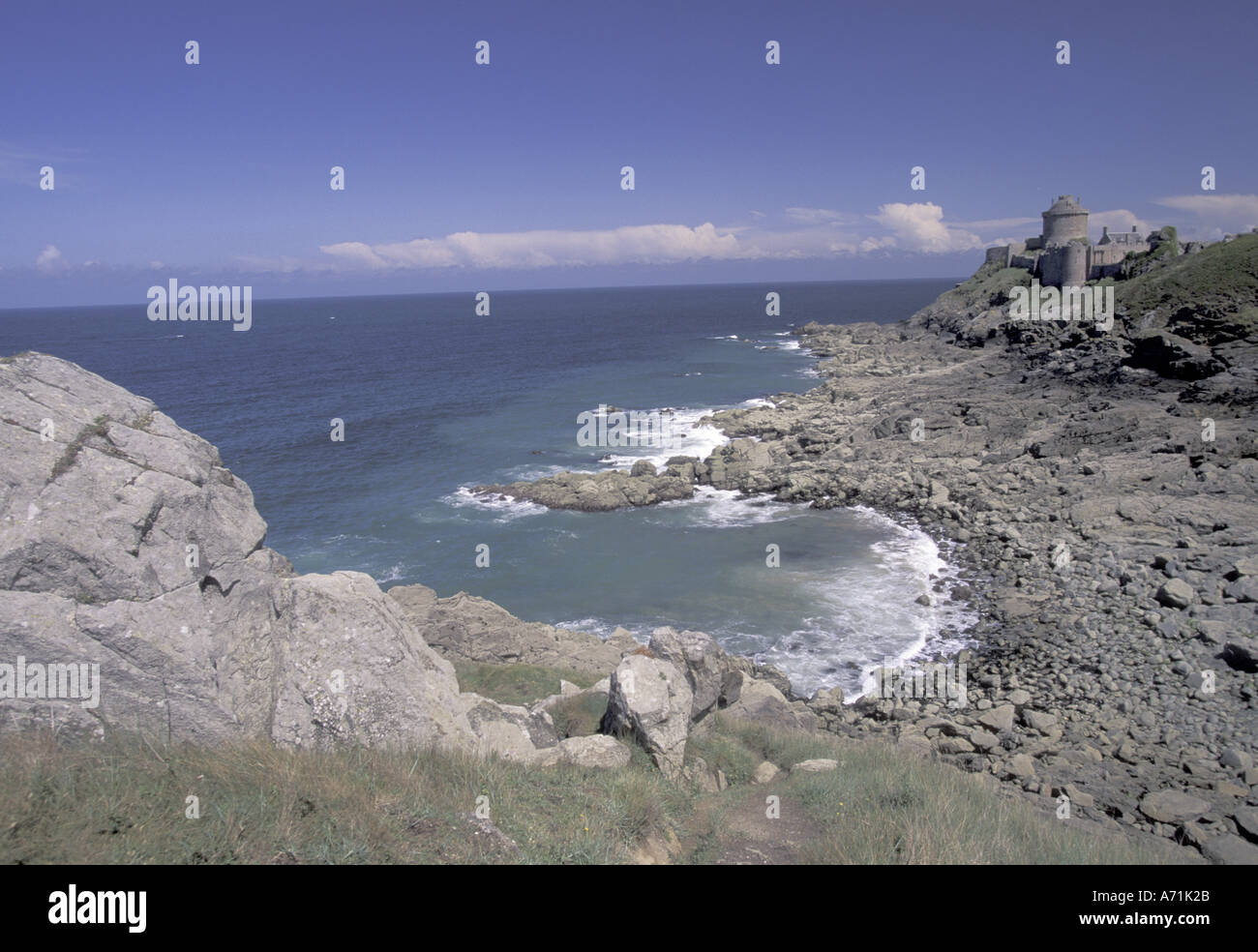 Europa, Frankreich, Bretagne, Côtes d ' Armor, Fort la Latte (b. 14. Jh.); Blick auf die Festung Stockfoto