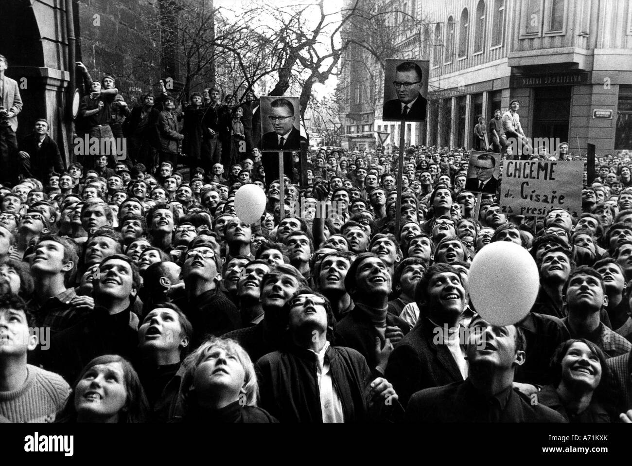 Geografie/Reisen, Tschechien, Prager Frühling, 1968, Demonstration vor ...