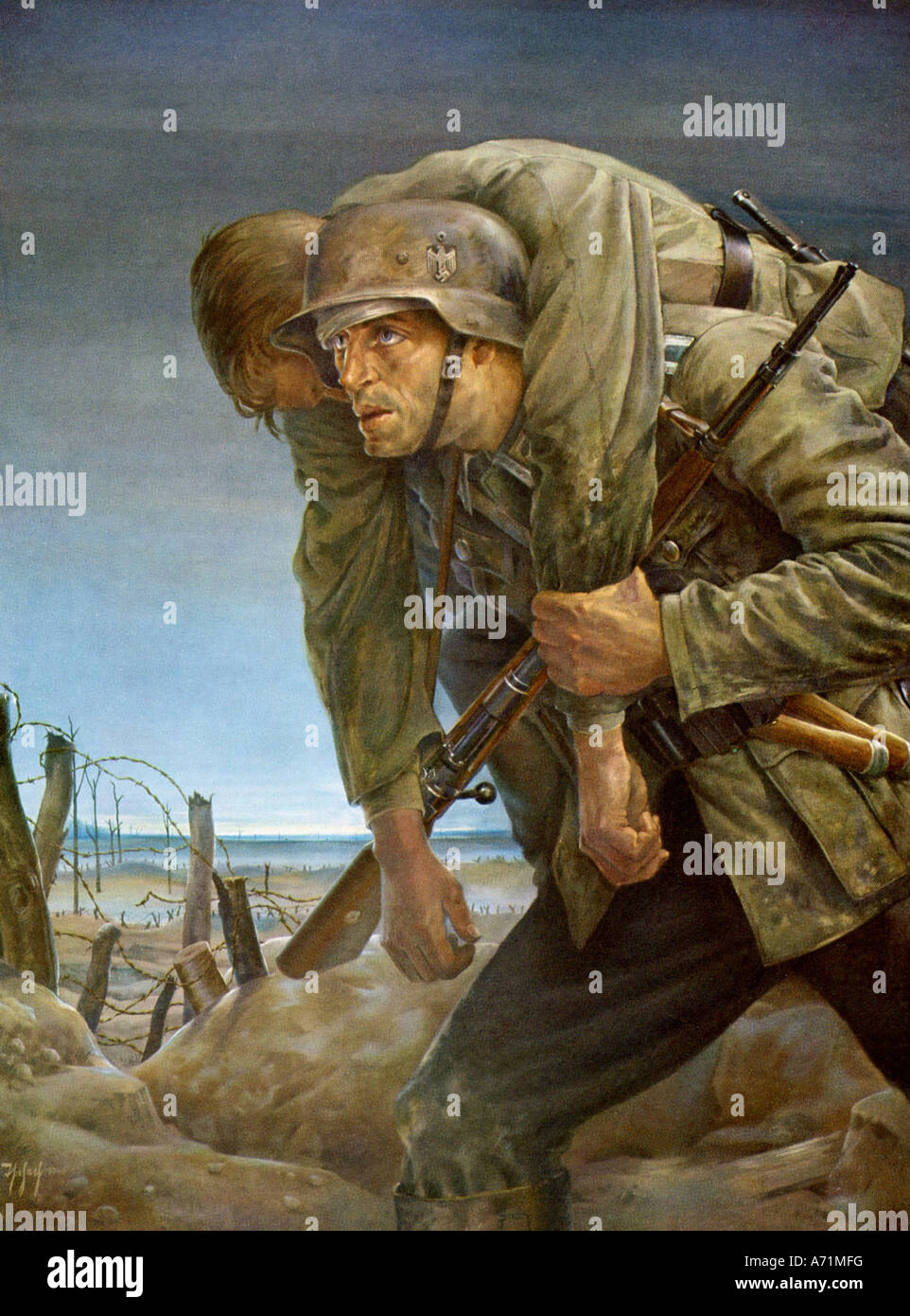 Nationalsozialismus, Bildende Kunst, Malerei, Will Tschech, "Kameraden