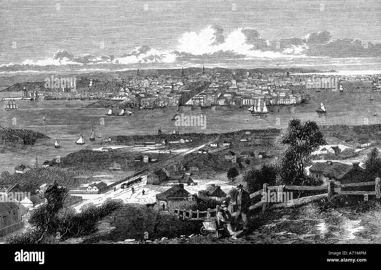 Geografie/Reisen, Australien, Sydney, Stadtansichten/Stadtansichten, Gravur, um das Jahr 1866, Stockfoto