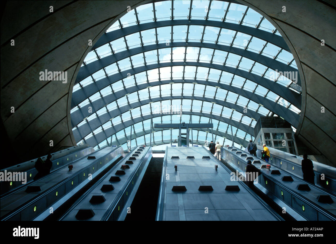 Die U-Bahn Station Canary Wharf Stockfoto