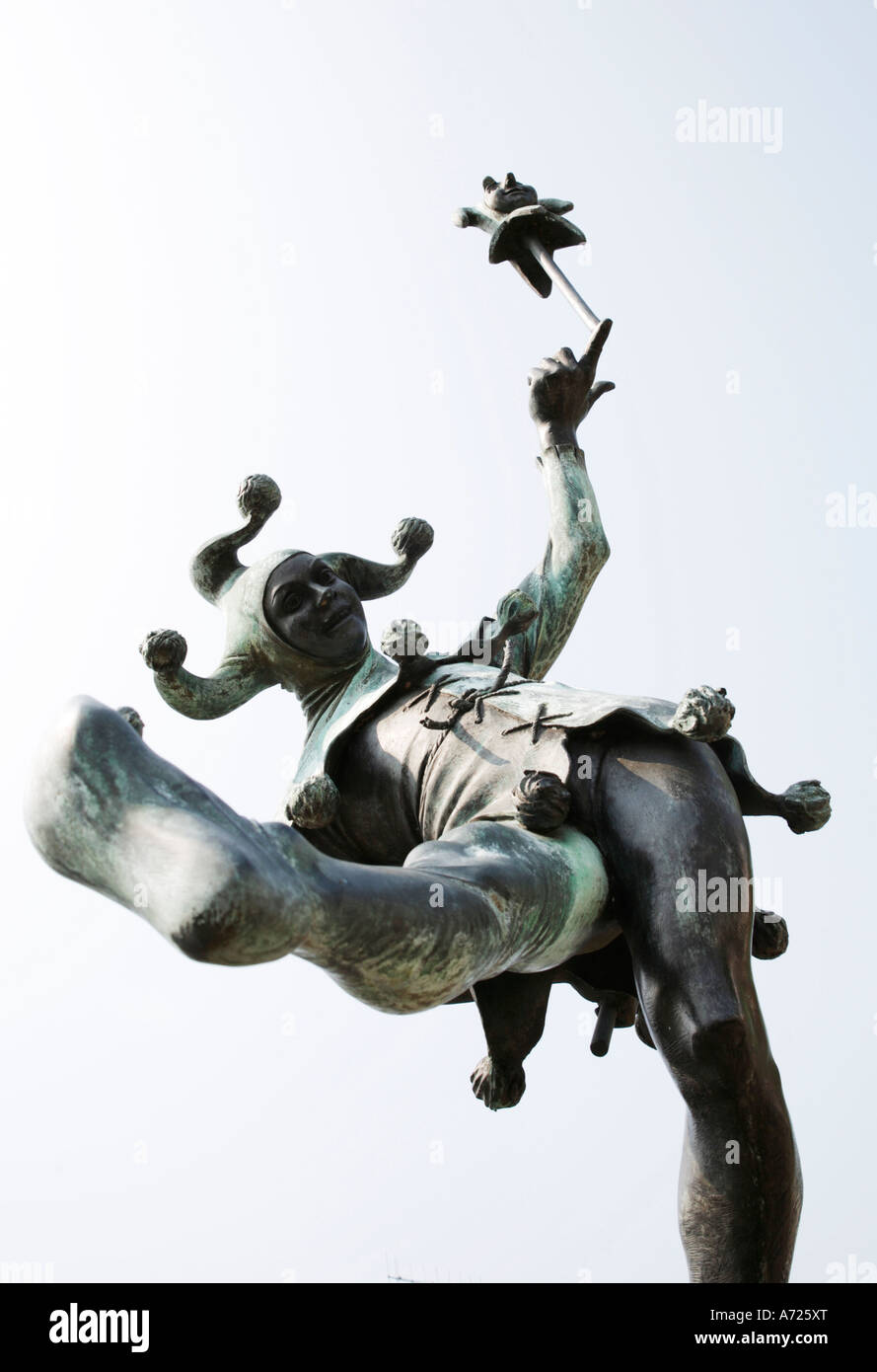 Statue von ein Hofnarr bei William Shakespeare s Geburtsort Stratford-Upon-Avon, Warwickshire Stockfoto