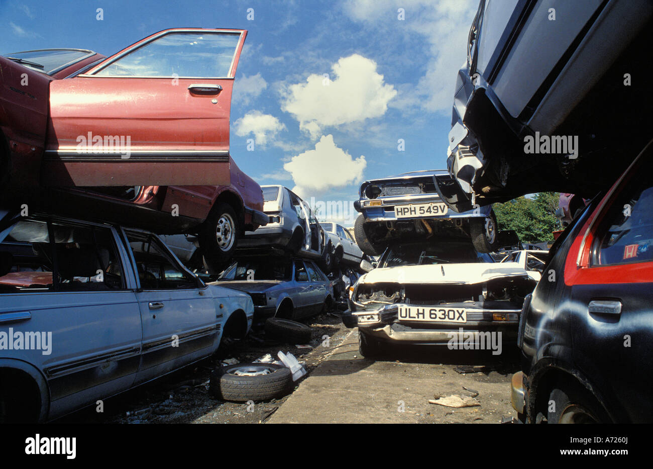 Auto Breakers Yard, London, UK Stockfoto