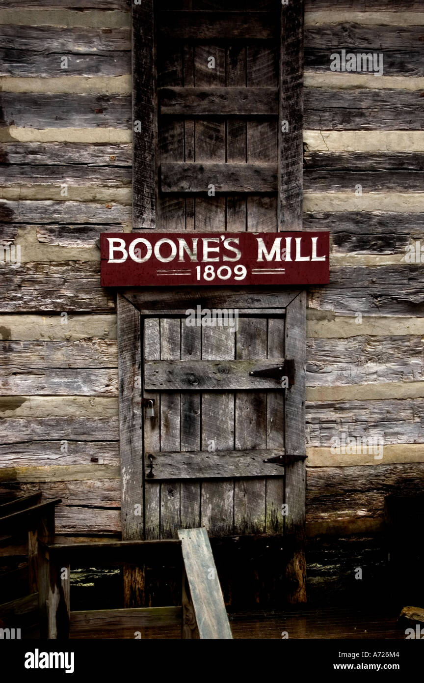 Eingang zum Schrot-Mühle bei Squire Boone Caverns im südlichen Indiana Stockfoto