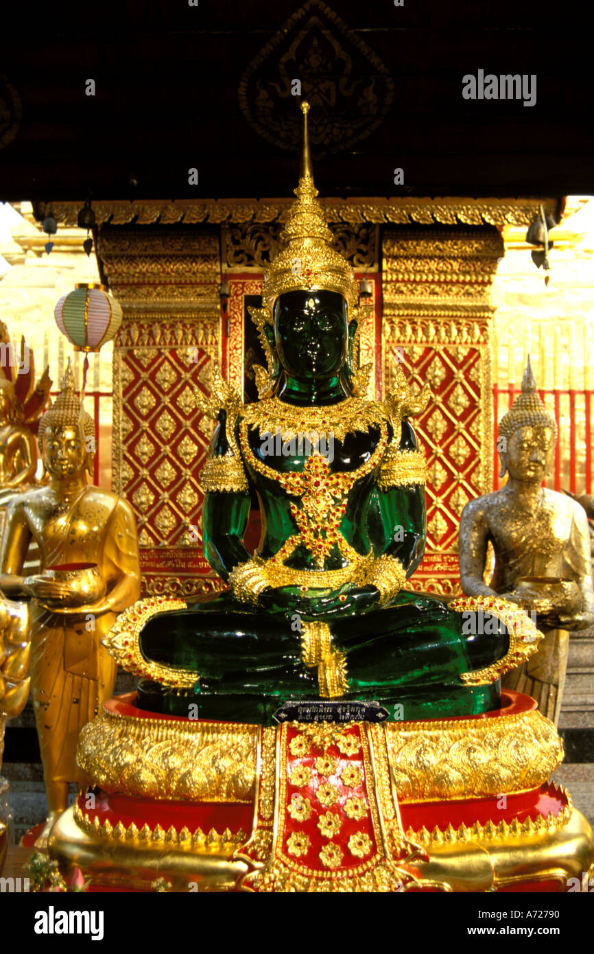Thailand, Chiang Mai, Jade Buddha, Wat Phra dieses Doi Suthep Stockfoto