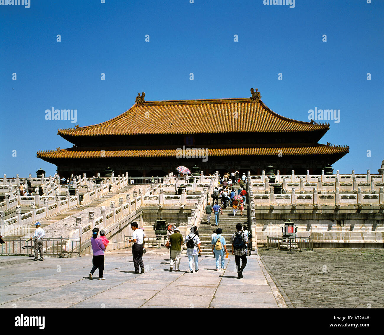 Hall der obersten Harmonie Kaiserpalast in der verbotenen Stadt Peking China Stockfoto