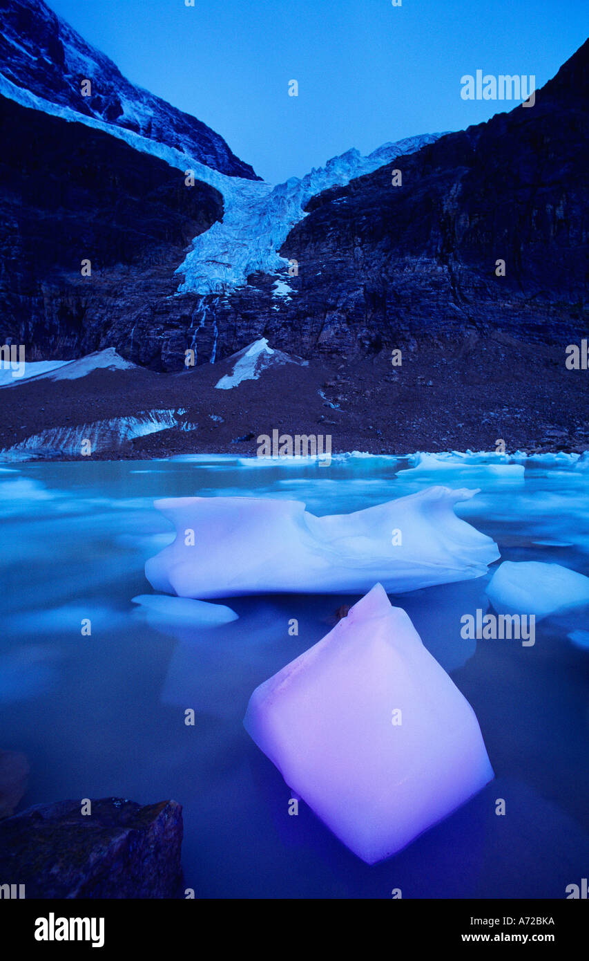 Winkel Gletscher Mount Edith Cavell Jasper Nationalpark Stockfoto