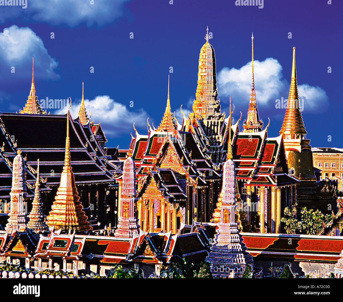 Wat Pra Keo Tempel des Smaragd-Buddha-Bangkok-Thailand-Budhist religion Stockfoto