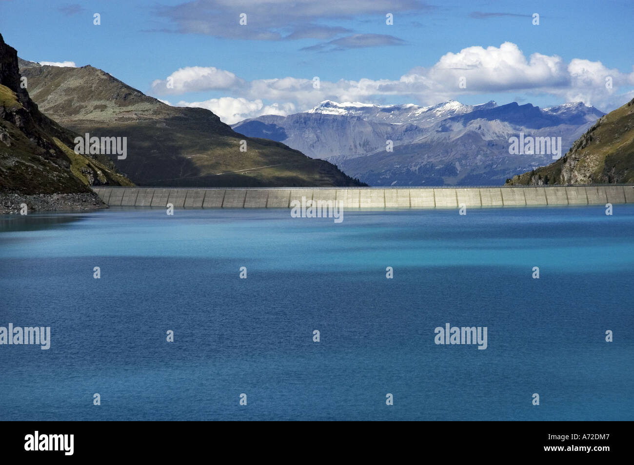 Lac de Moiry-Stausee Stockfoto