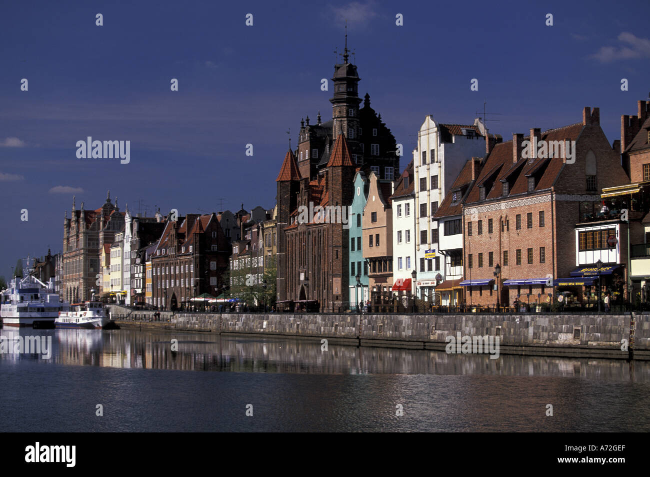 Europa, Polen, Pommern, Danzig Stadt Blick von Stara Mottlau Stockfoto