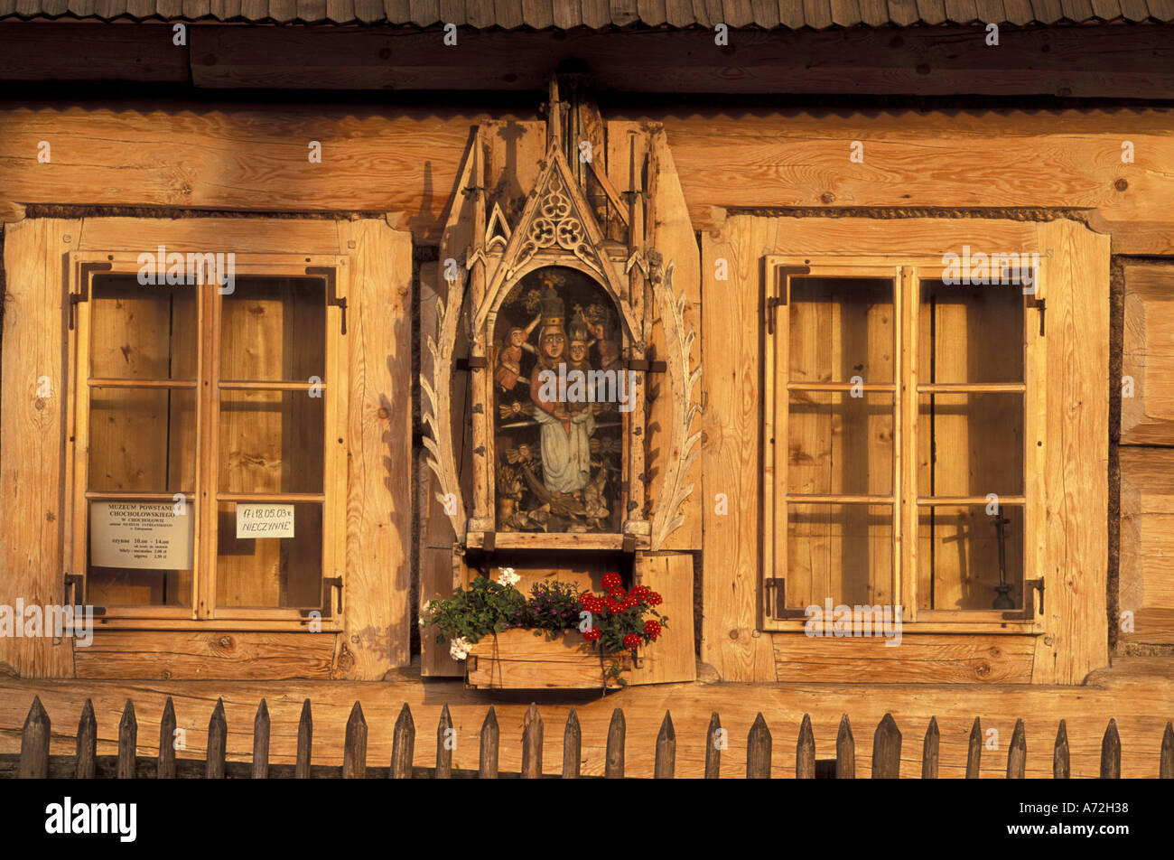 Europa, Polen, Karpaten MTS, Chocholow Museum der Chocolow Rebellion, Detail Stockfoto