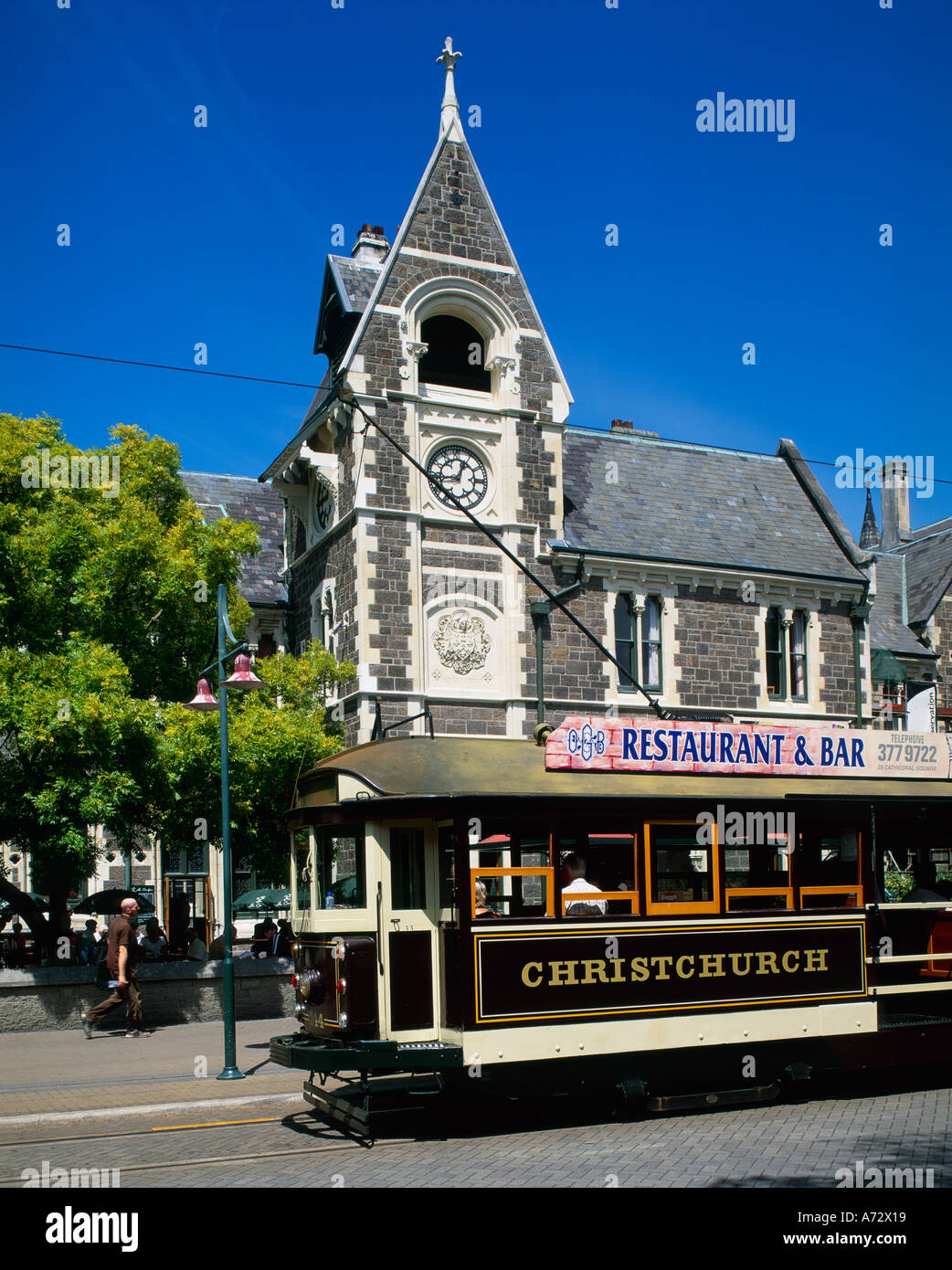 Straßenbahn und den Künsten zentrieren Christchurch Neuseeland Südinsel Stockfoto