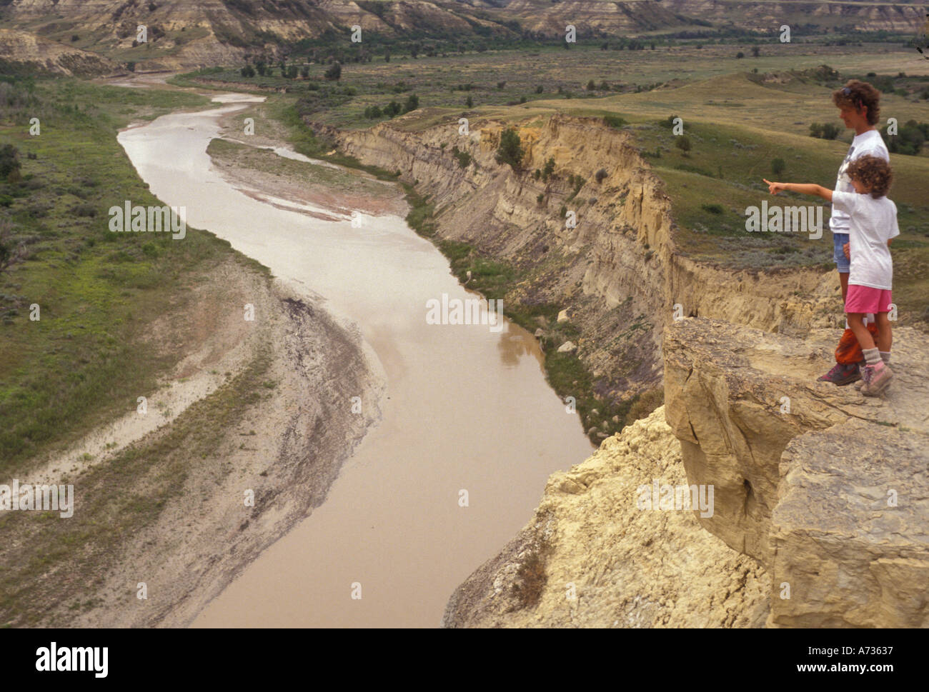 AJ3541, North Dakota, ND, Theodore-Roosevelt-Nationalpark Stockfoto