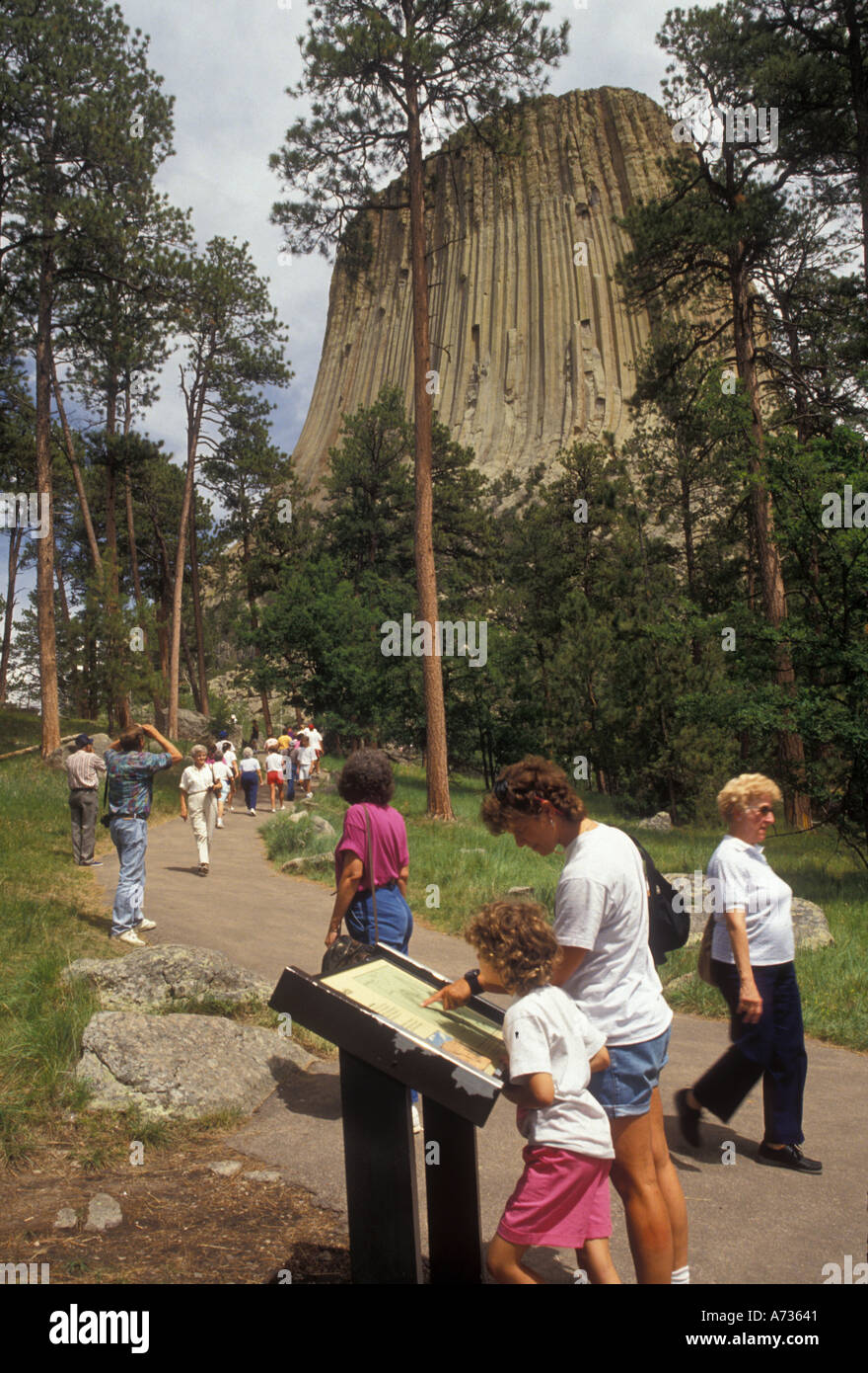 AJ3551, Wyoming, WY, Devils Tower Nationalmonument Stockfoto