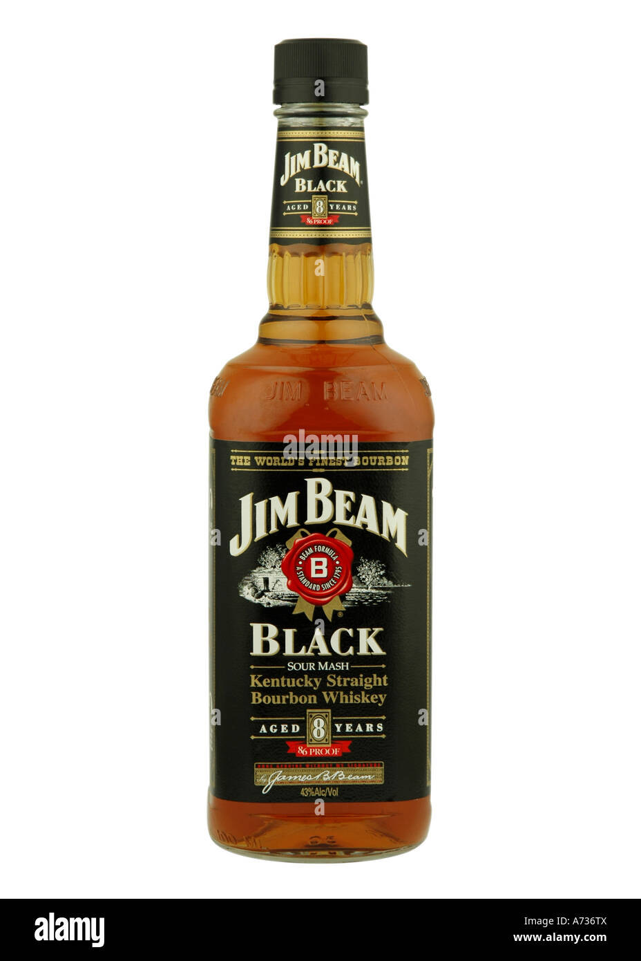 Jim Beam Black Kentucky Straight Bourbon Whiskey Stockfoto