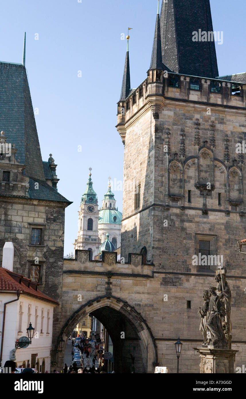 Brückenturm des kleinen Viertel, Prag Stockfoto