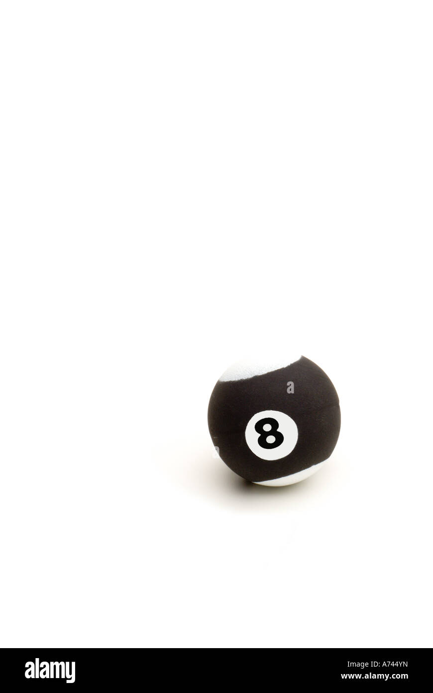 Eight Ball isoliert. Stockfoto