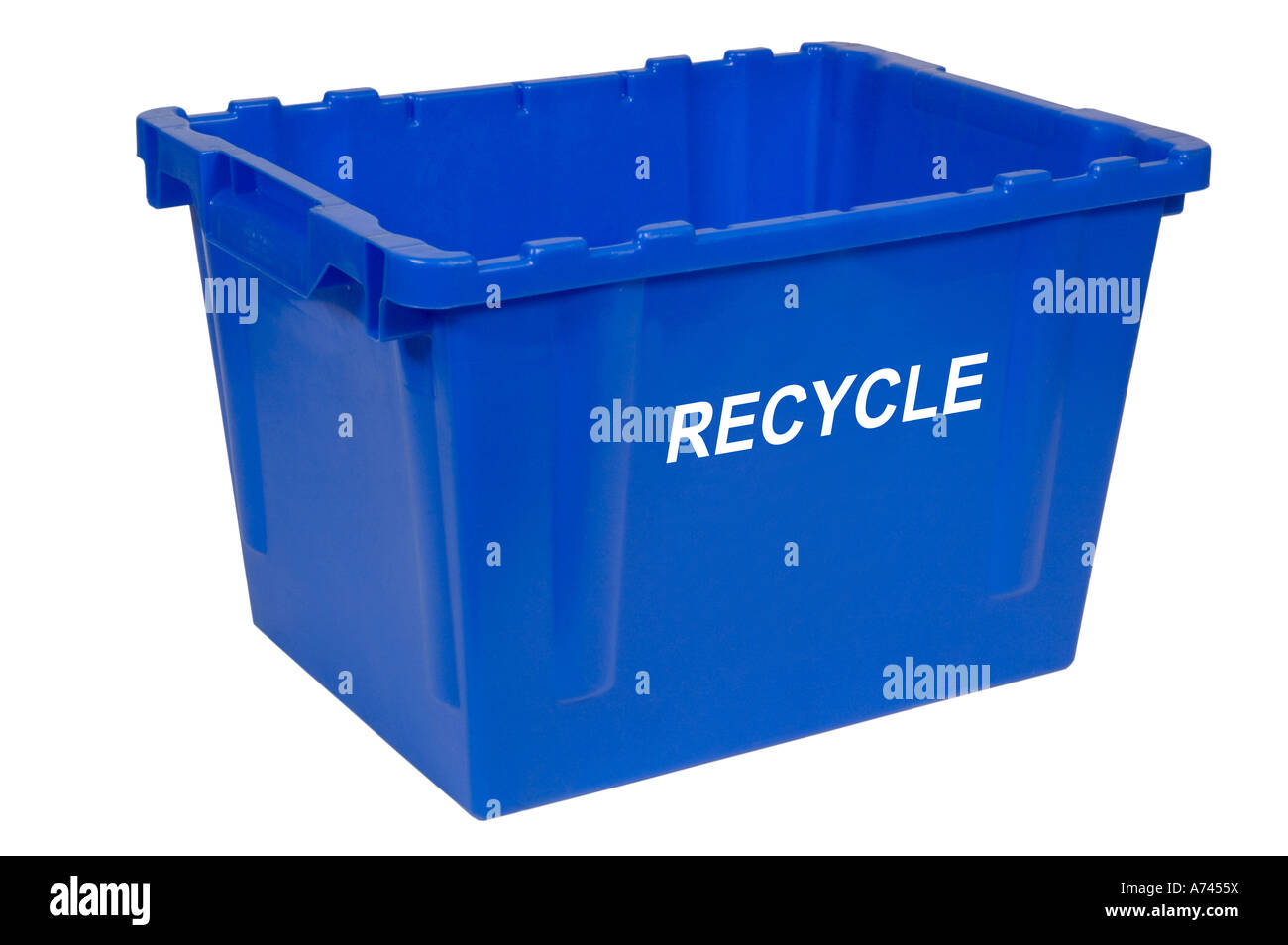 Recycling-Blue Box Stockfoto