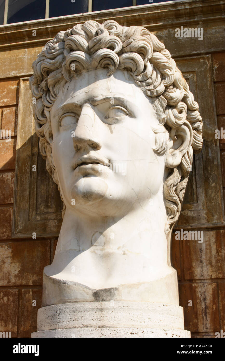 Caesar Augustus-Statue Hof von Pigna Vatikanmuseum Vatikanstadt Rom Italien Stockfoto