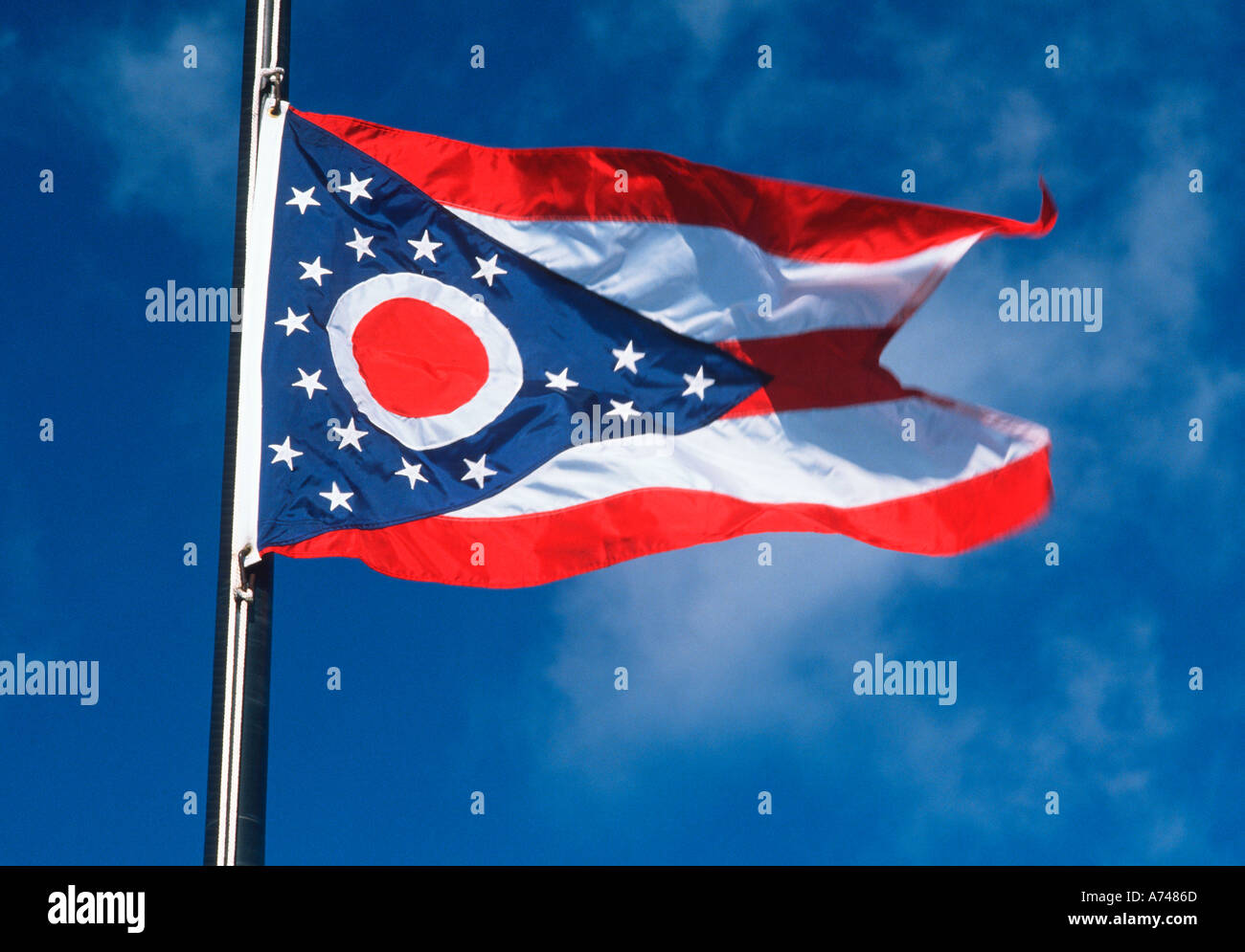 Flagge von Ohio Stockfoto