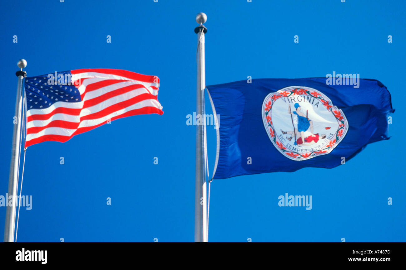 Flagge von Virginia Stockfoto Flagge von Virginia Stockfoto