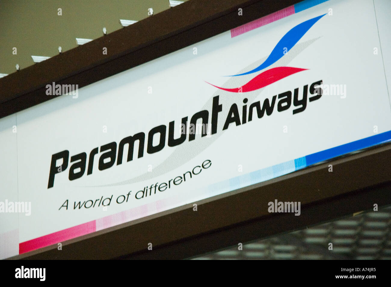 Paramount Airways kiosk Stockfoto