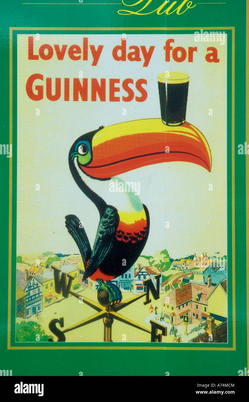 Irland-Guinness Bier Poster in Dingle Stockfoto