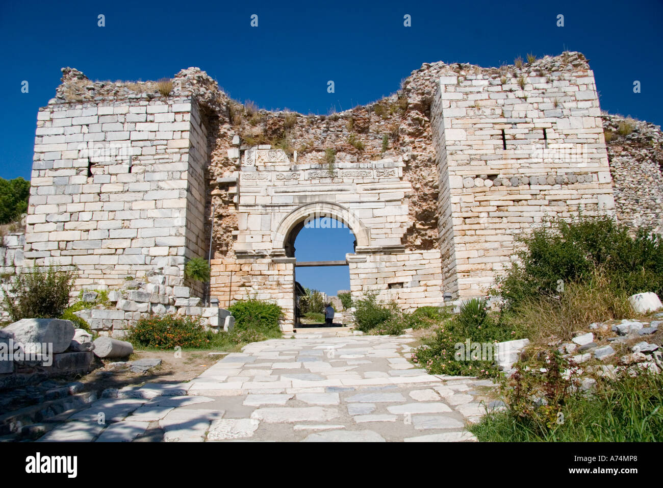 Eingang zum historischen St. Johns Basilika in Selcuk in der Nähe von Ephesus-Türkei Stockfoto