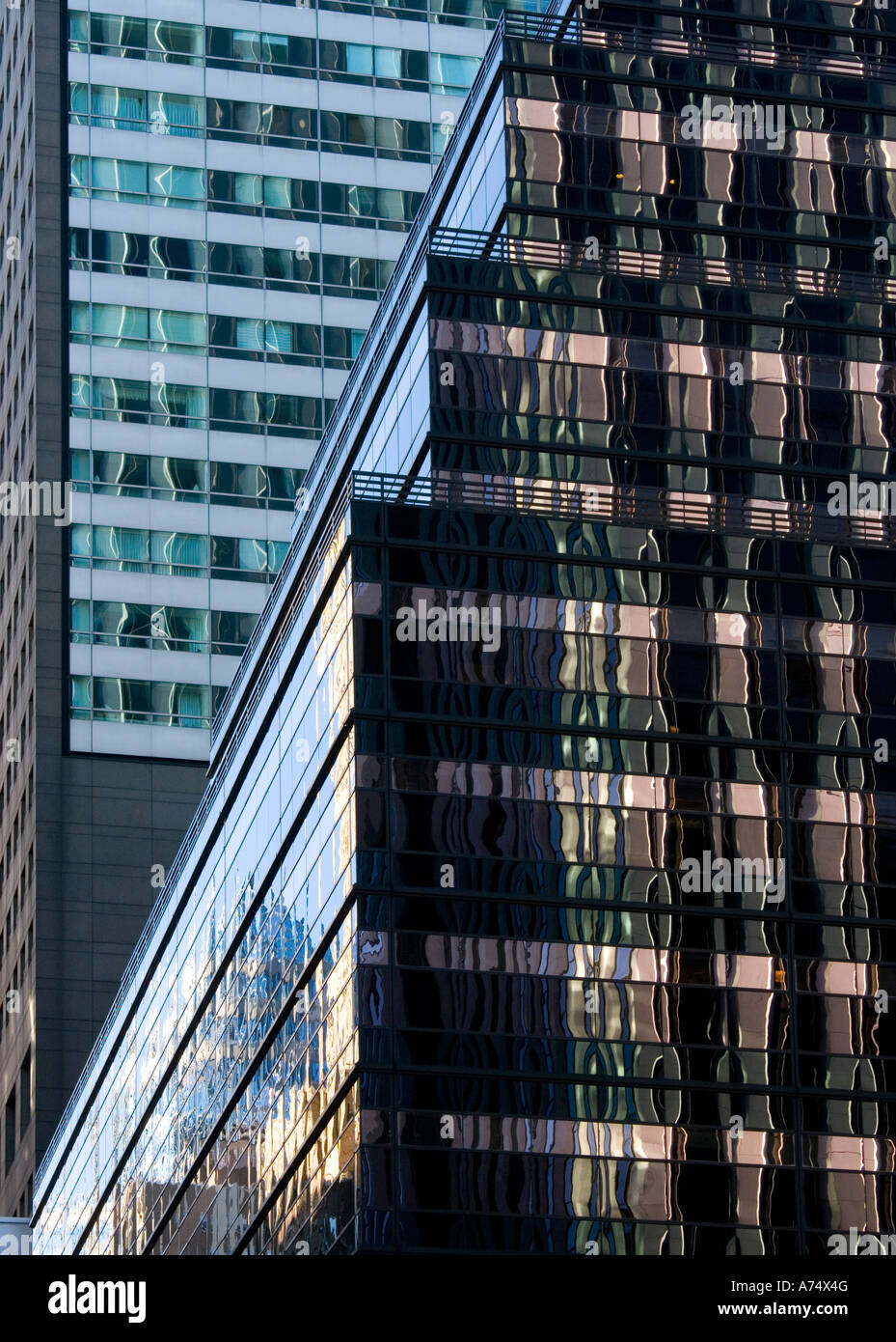 Collage Glasfront Gebäude Stockfoto