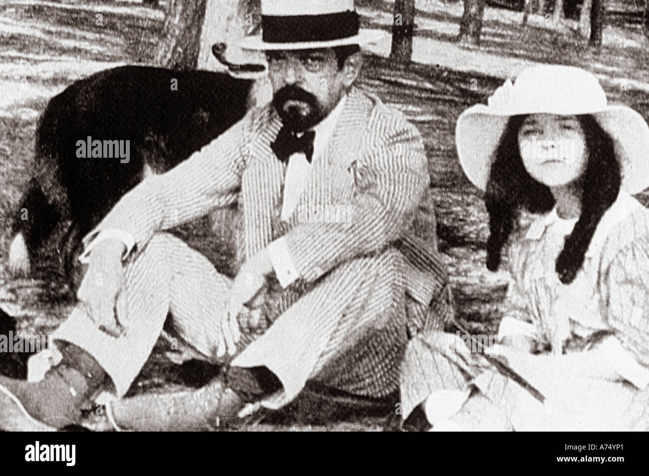 CLAUDE DEBUSSY, französischer Komponist mit seiner Nichte Stockfoto