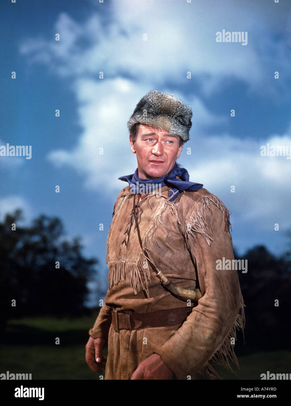 DIE ALAMO John Wayne als Davy Crockett in der 1960 UA film Stockfoto