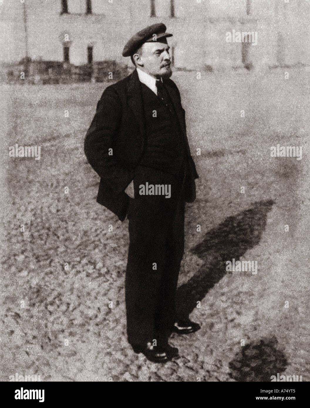 W.I.LENINS auf dem Gelände des Kremls im Jahre 1918 Stockfoto