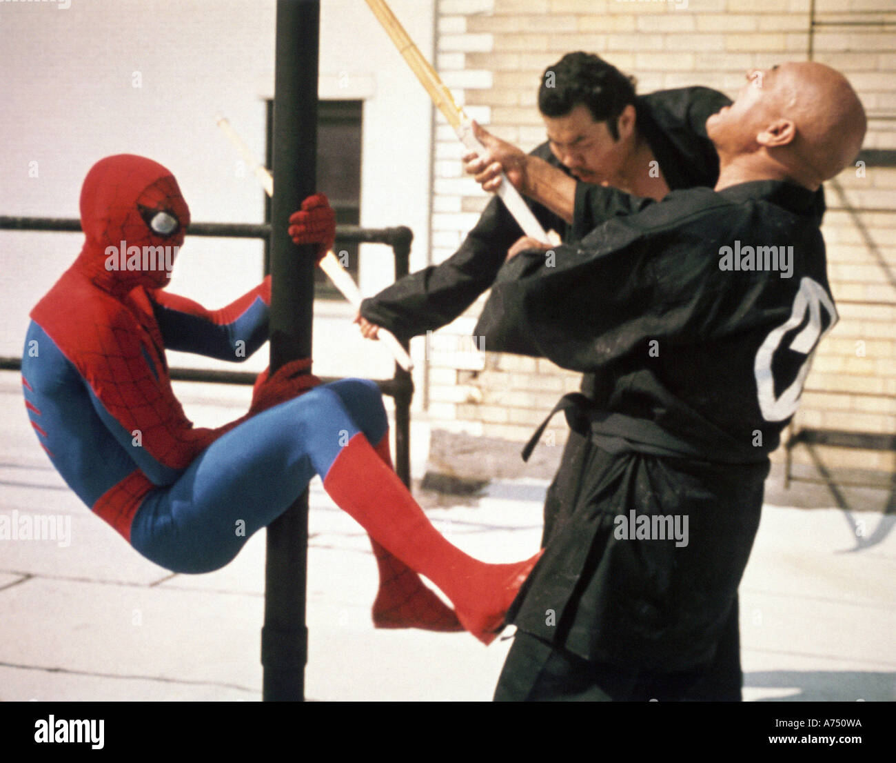 SPIDERMAN 1970er Jahren US-Fernsehserie mit Nicholas Hammond als Peter Parker die Spiderman Stockfoto