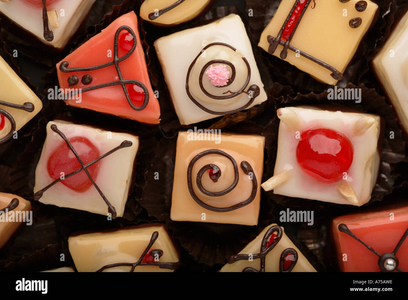 Petits fours Stockfoto