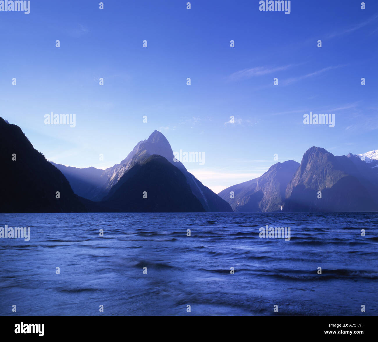 Milford Sound Fiordland National Park Südinsel Neuseeland Stockfoto