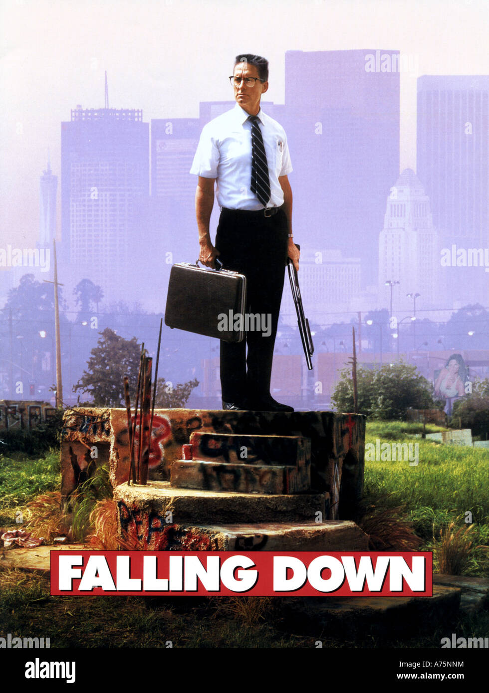 FALLING DOWN - Plakat für 1992 Warner-Film mit Michael Douglas Stockfoto