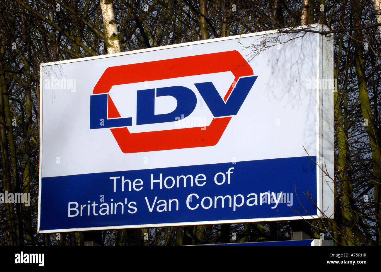 LDV vans Zeichen in der Fabrik in Washwood Heath, Birmingham, England, UK. Stockfoto