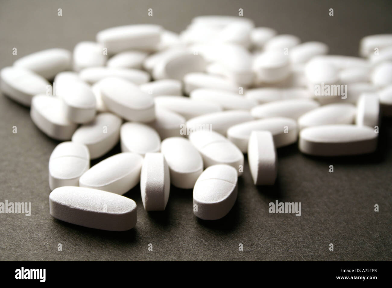 Weiße Tabletten Stockfoto