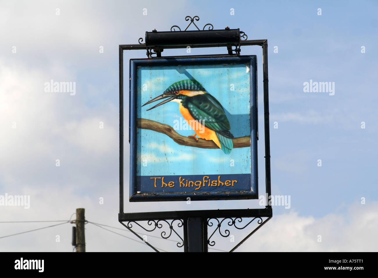 Kingfisher Pub Uk England Stockfoto