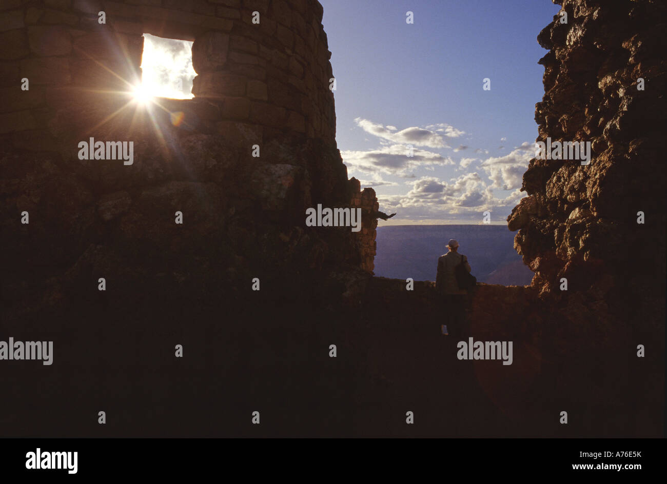 Eine ruhige Zeit des Nachdenkens; der Grand Canyon anzeigen Stockfoto