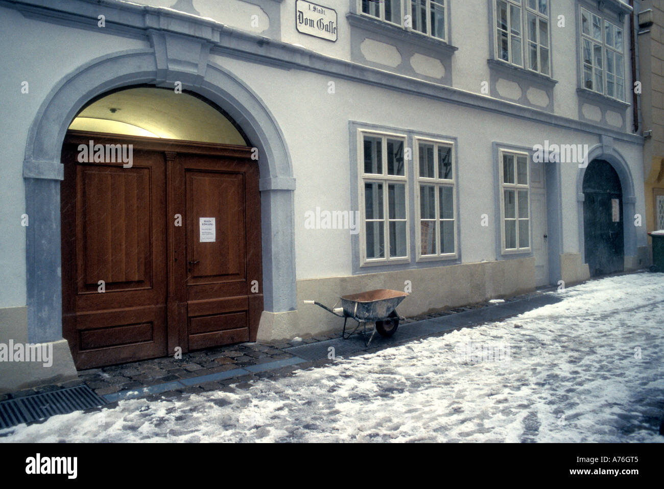 Das Haus für Mozart, Domgasse 5, Wien Stockfoto