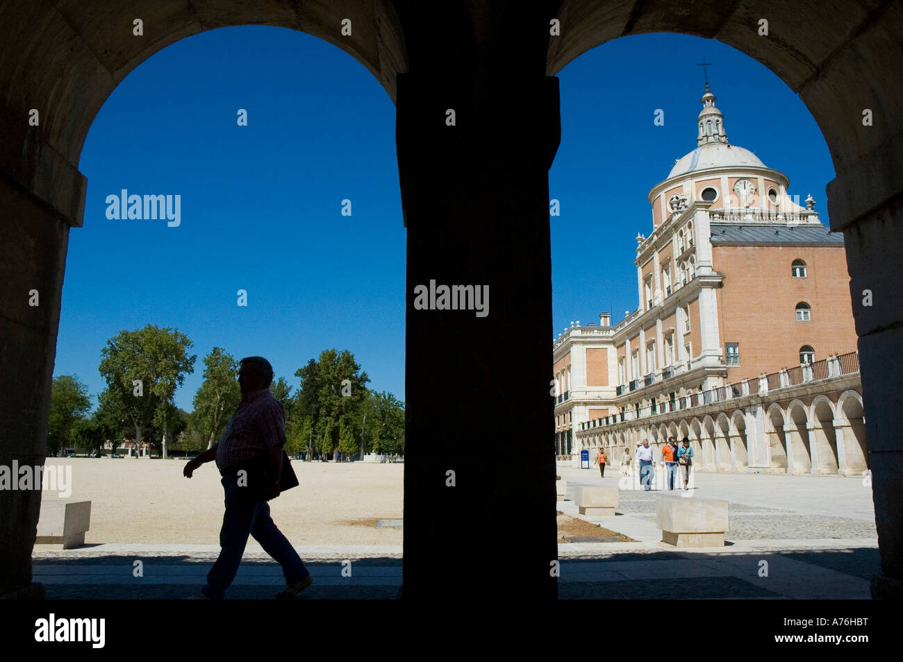 Königspalast und Parejas Square ARANJUEZ Madrid autonome Gemeinschaft Spaniens Stockfoto