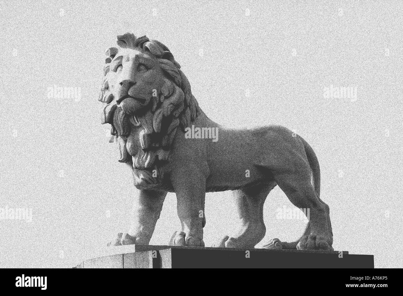 Britischer Löwe - Westminster Bridge, London Stockfoto