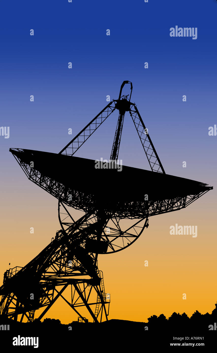 Grafik des Teleskops auf den National Radio Astronomy Observatory Green Bank West Virginia USA Stockfoto