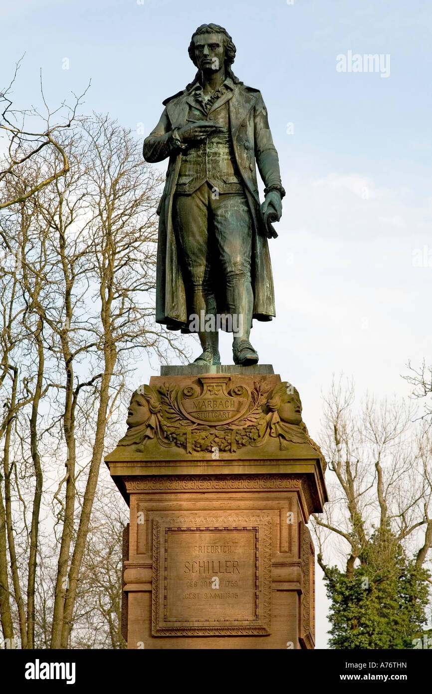 Schiller-Denkmal, Schillerhöhe, Marbach Neckar, Baden-Württemberg, Deutschland Stockfoto
