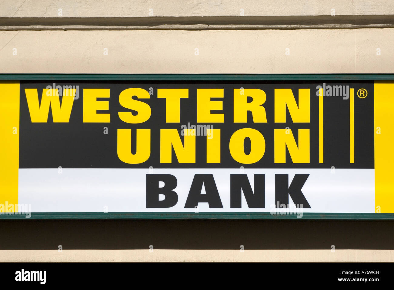 Unternehmen Western Union Bank Stockfoto