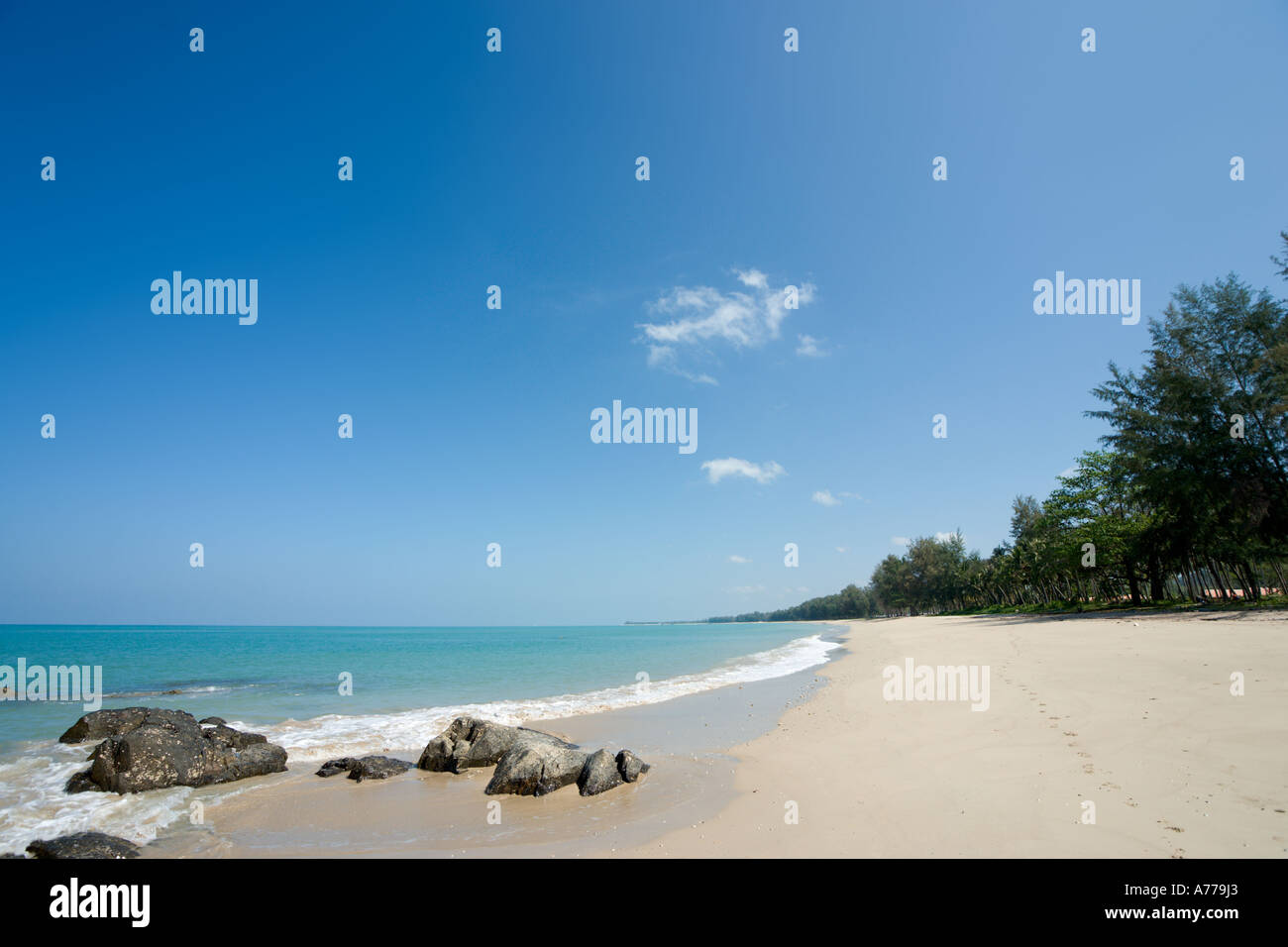Bang Sak Beach, Khao Lak, Provinz Phang Nga, Thailand Stockfoto
