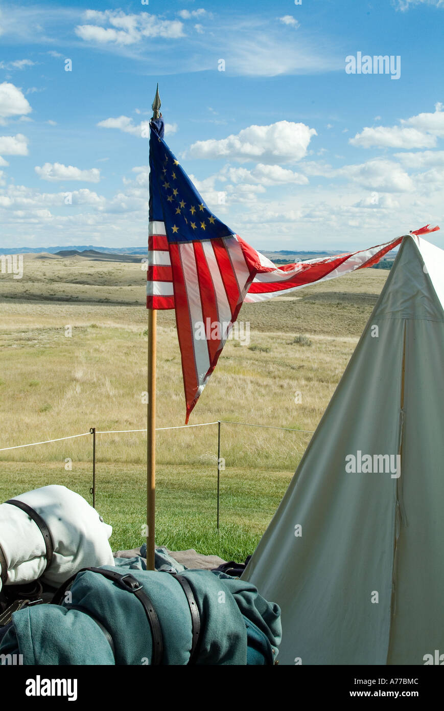 Schlachtfeld, Little Big Horn (Standort des Custers Last Stand), Montana, USA Stockfoto