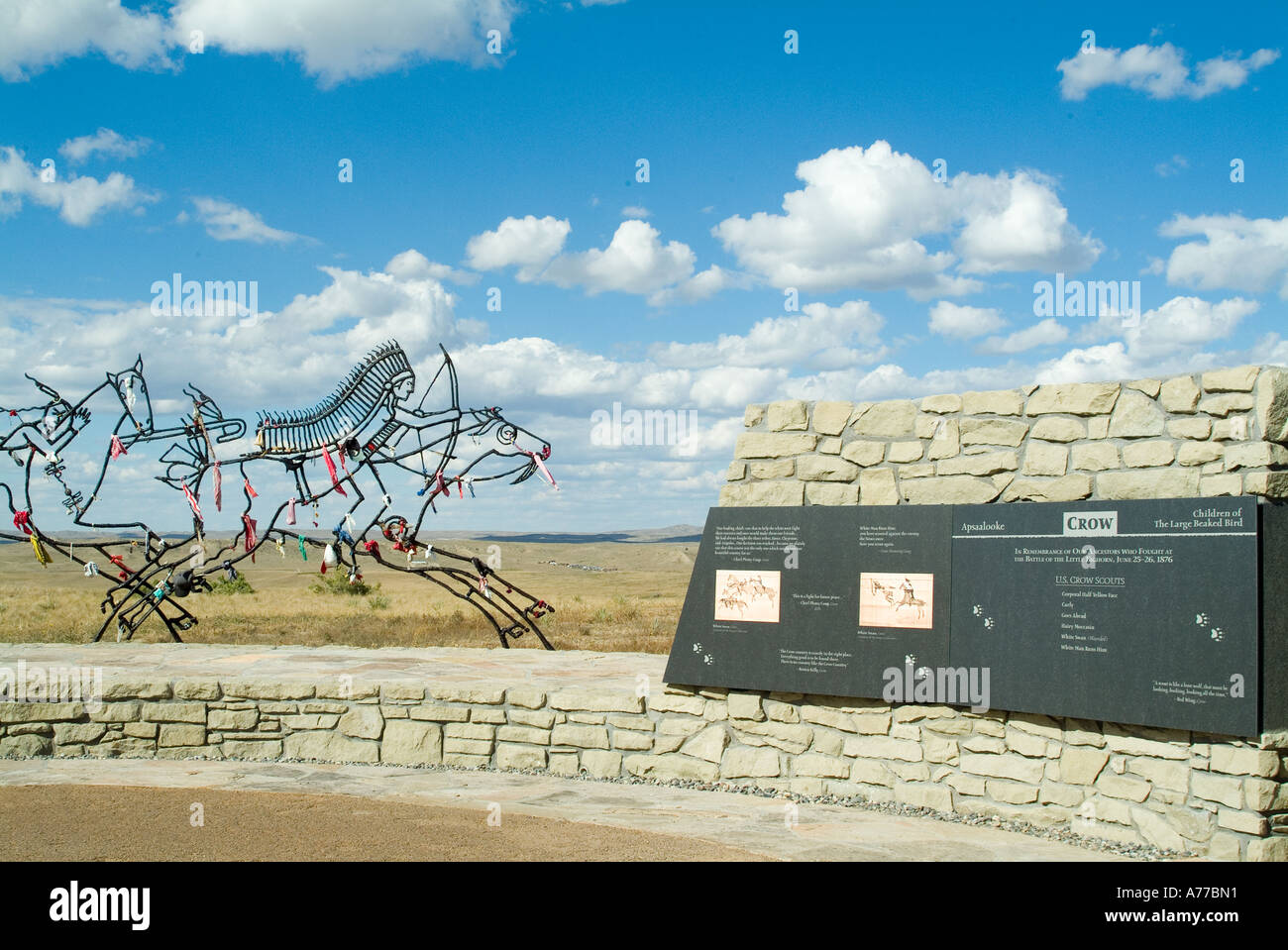 Little Big Horn (Standort des Custers Last Stand), Montana, USA Stockfoto